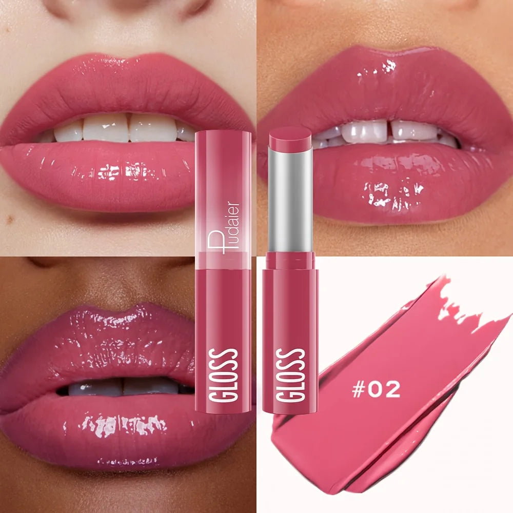 Pudaler nude lipstick, creamy formula for a soft, glossy finish