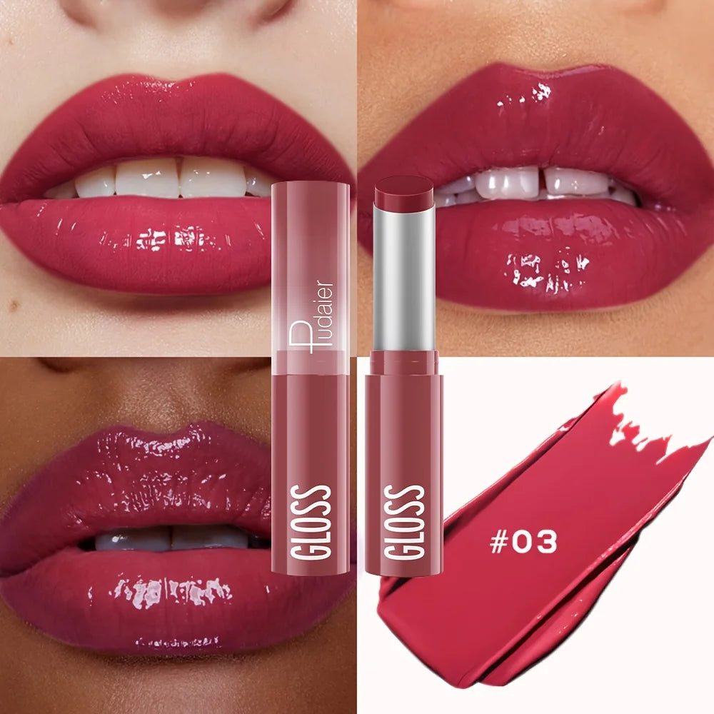 VacationGrabs glossy nude lipstick for a beautiful lip finish