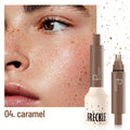 Freckle makeup in caramel shade for waterproof body makeup application