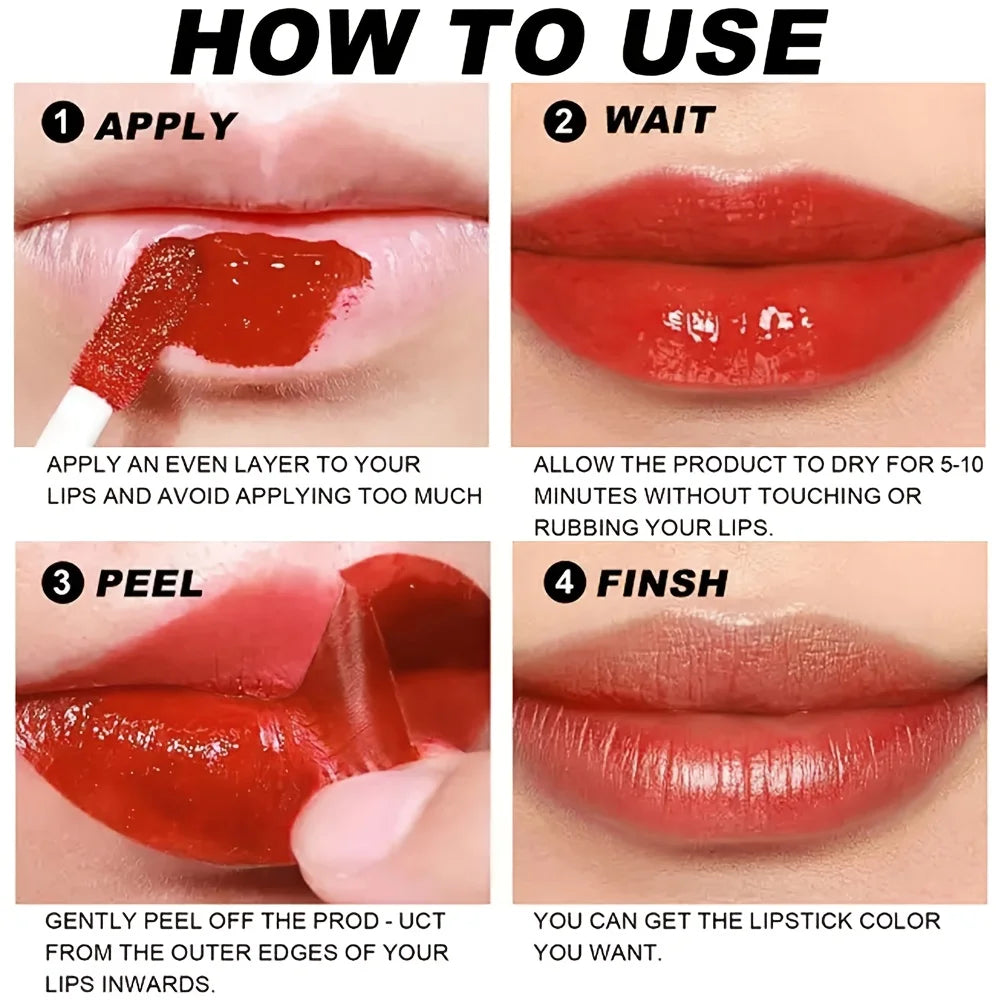 Waterproof lip gloss in rich red, perfect for lasting color all day