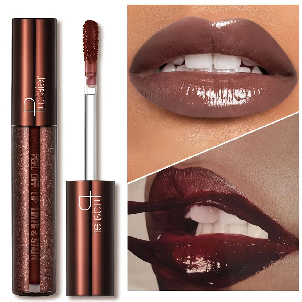 VacationGrabs waterproof lip gloss in rich brown for long-lasting shine
