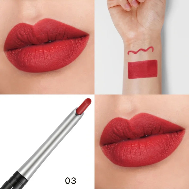 VacationGrabs lipstick pencil waterproof in vibrant red, perfect for all-day wear