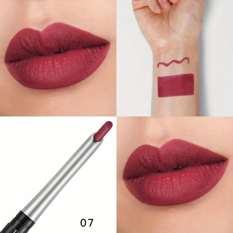 VacationGrabs lipstick pencil waterproof in deep red for long-lasting wear
