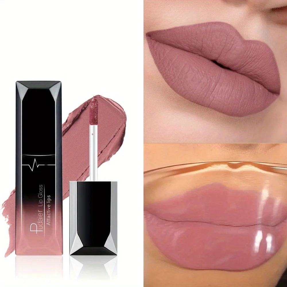 Matte lipstick MAC in a soft nude shade for a stylish finish