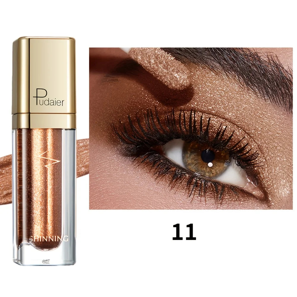 Pudaier shimmering long lasting eyeshadow in bronze for all-day wear