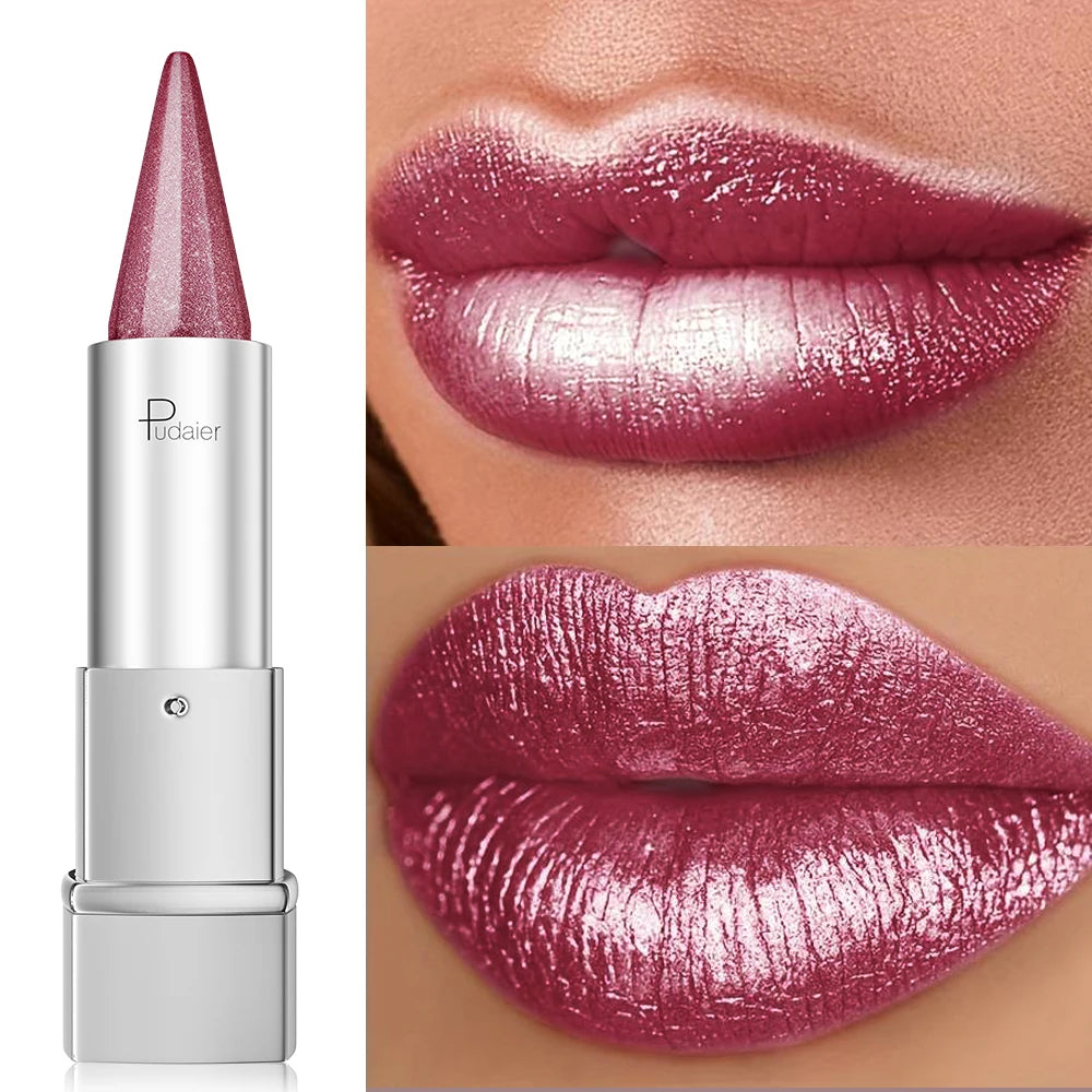 Pudai lip tint lipstick pencil waterproof in rose pink for long-lasting wear