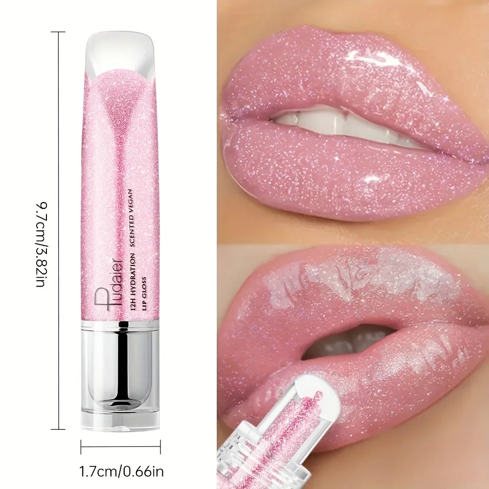 VacationGrabs lip gloss in pink, moisturizing for shiny lips