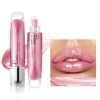 VacationGrabs lip gloss in shimmering pink for a glossy finish