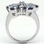 Elegant silver purple butterfly statement ring featuring stunning gemstone accents