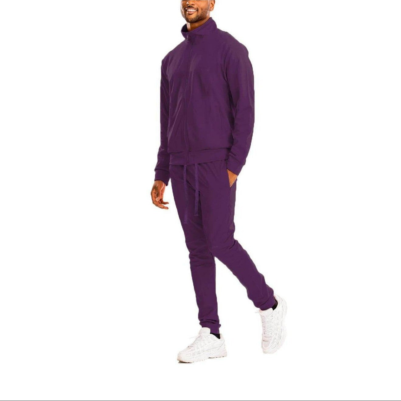 Men's 2PC Track Set in Purple Sportswear for Men with a Comfortable Fit and Stylish Design