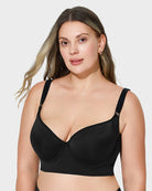 SheCurve push up smoothing bra in black with adjustable straps and supportive design