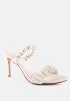 Qualie Ruched Strap Stiletto Sandals