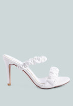 Qualie Ruched Strap Stiletto Sandals
