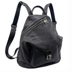 Black leather backpack for women on the go, stylish and durable
