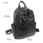 Black quality leather bag for women on the go with multiple pockets