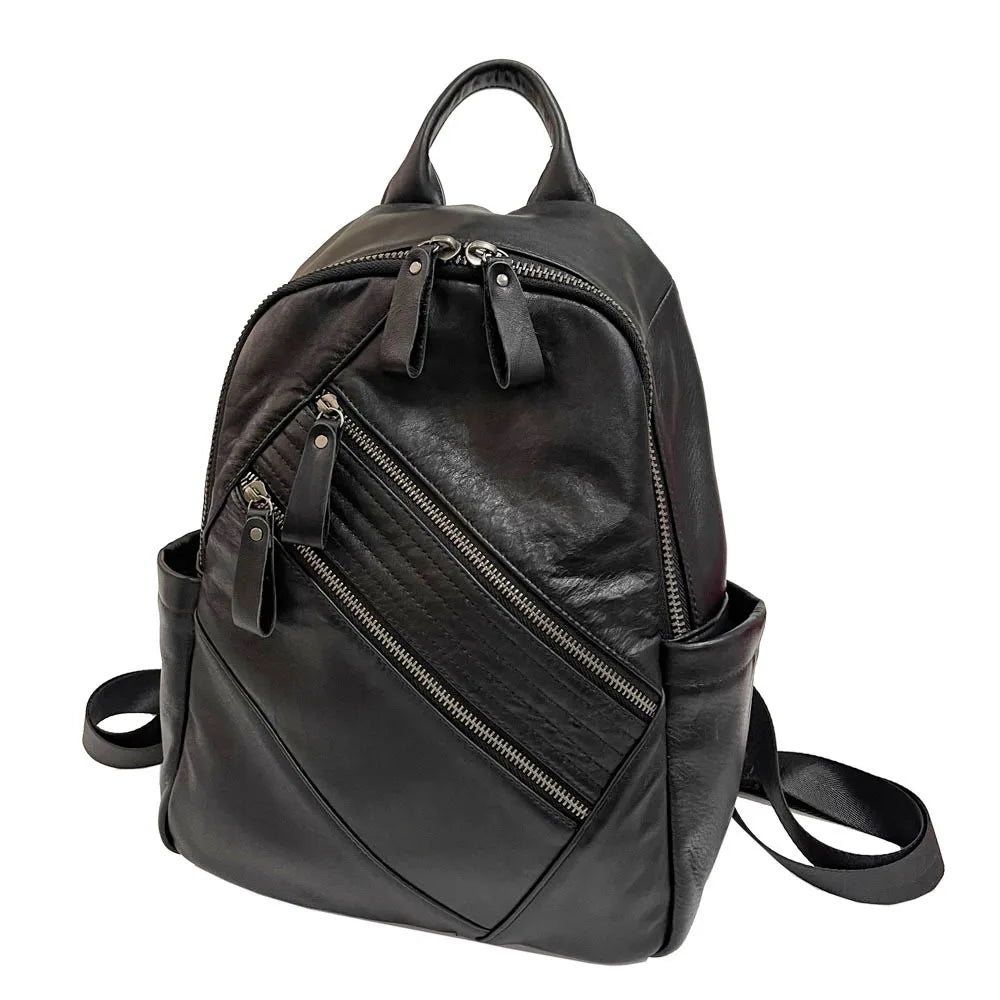 Black leather backpack, quality leather bags for Women on the Go