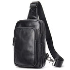 black quality leather lightweight backpack for everyday use