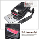 Quality leather lightweight backpack with multiple pockets for travel essentials