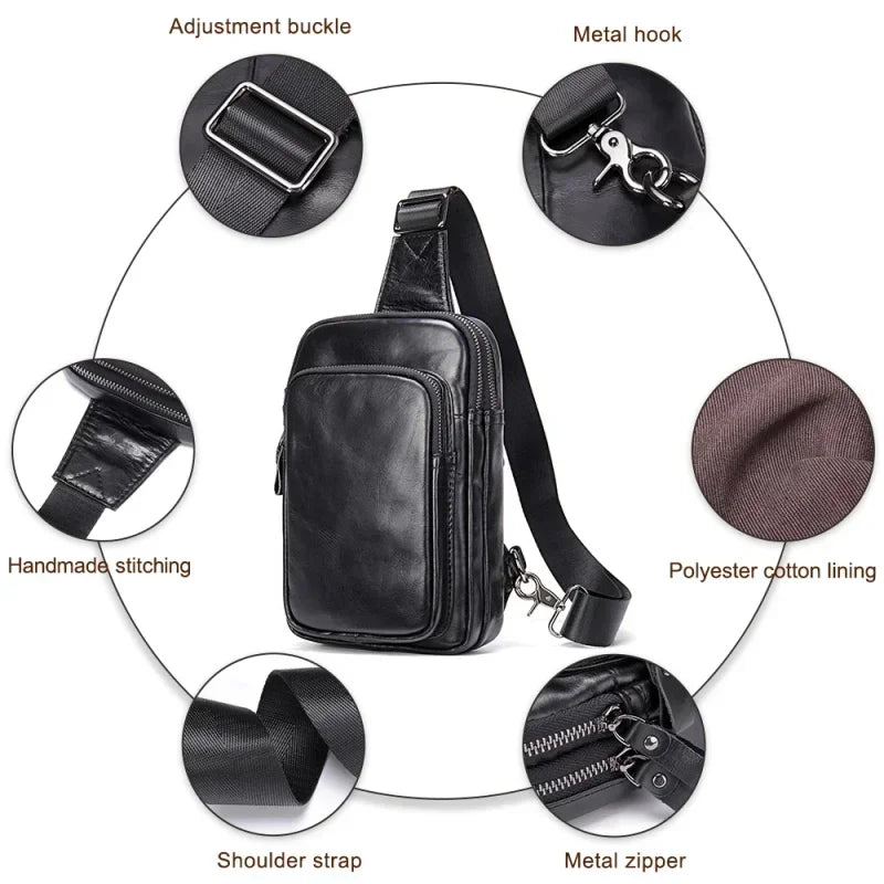 Quality leather lightweight backpack, sleek black, perfect for daily use
