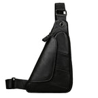 Black leather sling bag, stylish design for everyday use, quality leather protection
