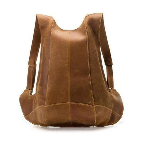 Quality leather travel backpack with a sleek design and comfortable adjustable straps
