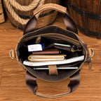 Brown quality travel bags with spacious interior for organized packing