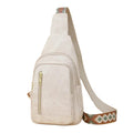 Beige quality travel bags, stylish faux leather, perfect for day trips