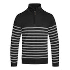 Mens Sweater Quarter Zipper Pullover - VacationGrabs