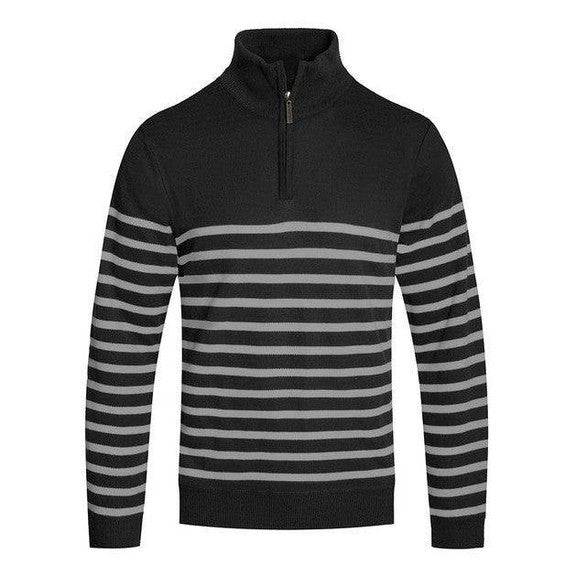 Mens Sweater Quarter Zipper Pullover - VacationGrabs