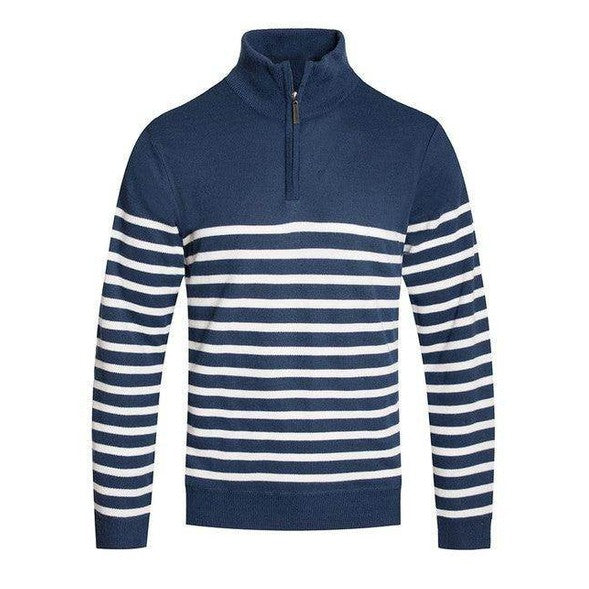 Mens Sweater Quarter Zipper Pullover - VacationGrabs