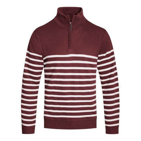 Mens Sweater Quarter Zipper Pullover - VacationGrabs