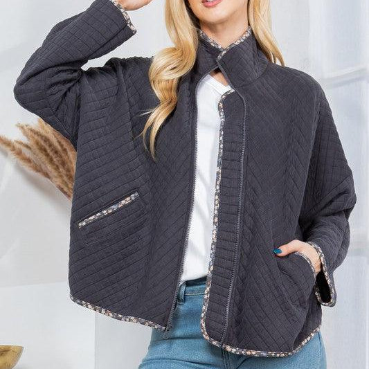 Women's Coats & Jackets Quilt Jacket with Pockets