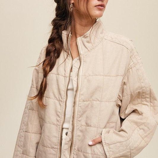 Women's Coats & Jackets Quilted Denim Jacket