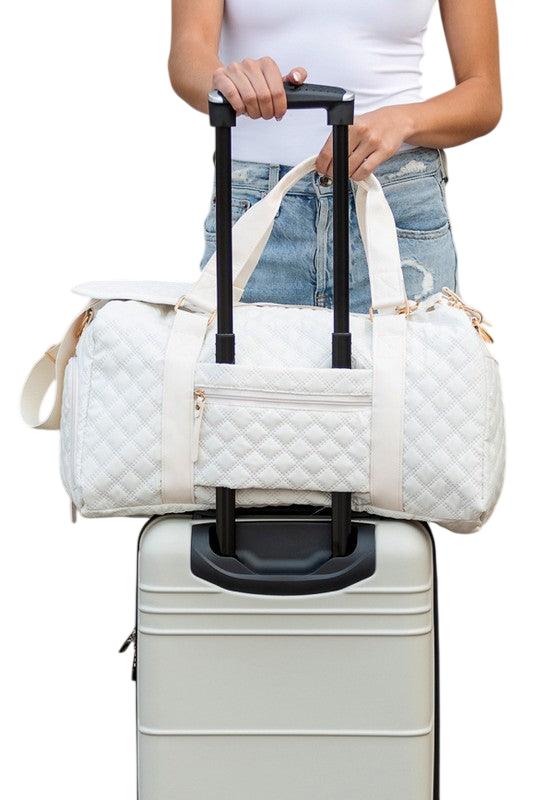 Quilted Weekender Bag for Women