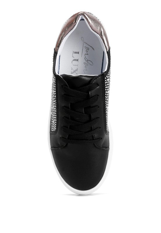 Women's black sneakers by Rag Company, stylish rack room sneakers
