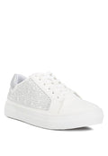 Women's white rack room sneakers with mesh accents for casual wear