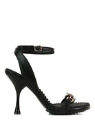 Rag Company Black Strappy Heels with Elegant Design and Comfortable Support for Stylish Occasions
