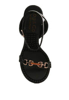 Elegant black strappy heels from Rag Company with chic chain detail and comfortable sole