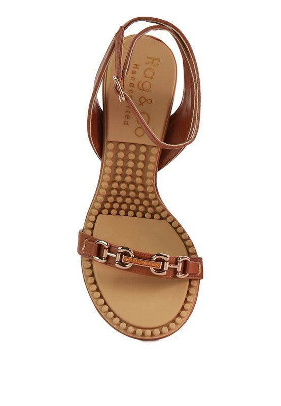 Stylish brown strappy heels by Rag Company with a chic design and comfortable sole