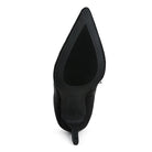 Rag Company chic bow detail ankle boots in black showing pointed toe and sole