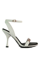 Rag Company Black Strappy Heels with Stylish Buckle and Elegant Stiletto Design