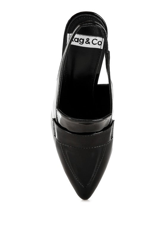 Women's black slingback loafer sandals for stylish everyday wear