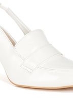 white women's slingback loafer sandals for stylish casual wear
