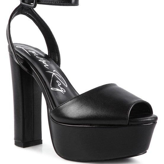 Women's Shoes - Heels Rager Peep-Toe High Platform Block Sandals