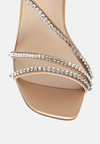 Raisins Pie Diamante Embellished Block Heel Sandals