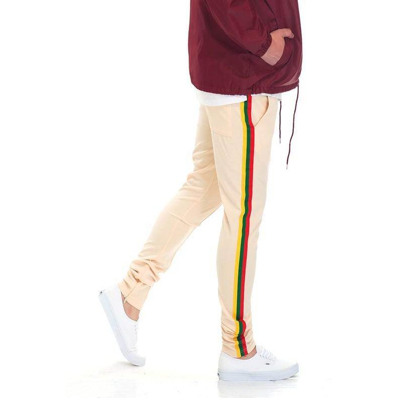 Rasta Taped Track Pants - VacationGrabs