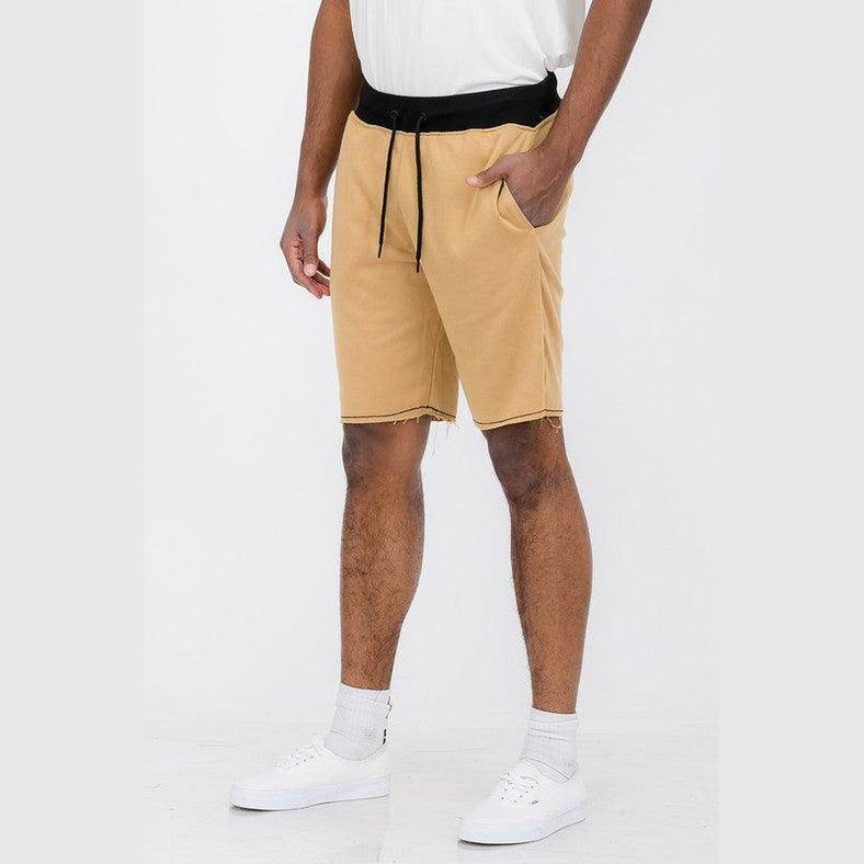 Mens Raw Hem Sweat Shorts - VacationGrabs