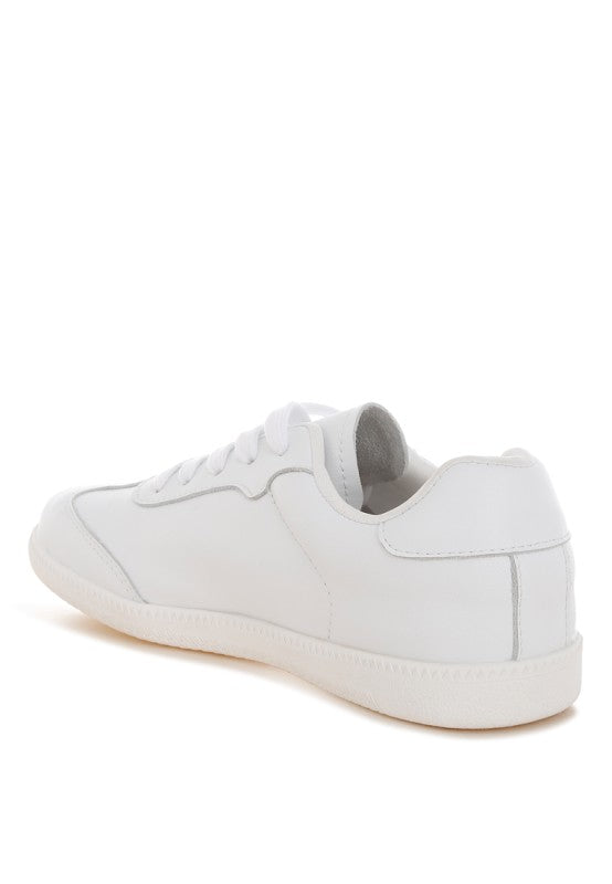 Women's white real leather casual sneakers for everyday wear