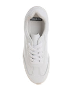 Rag Company women's white real leather casual sneakers for everyday wear