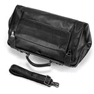VacationGrabs real leather travel bags in classic black design with detachable shoulder strap
